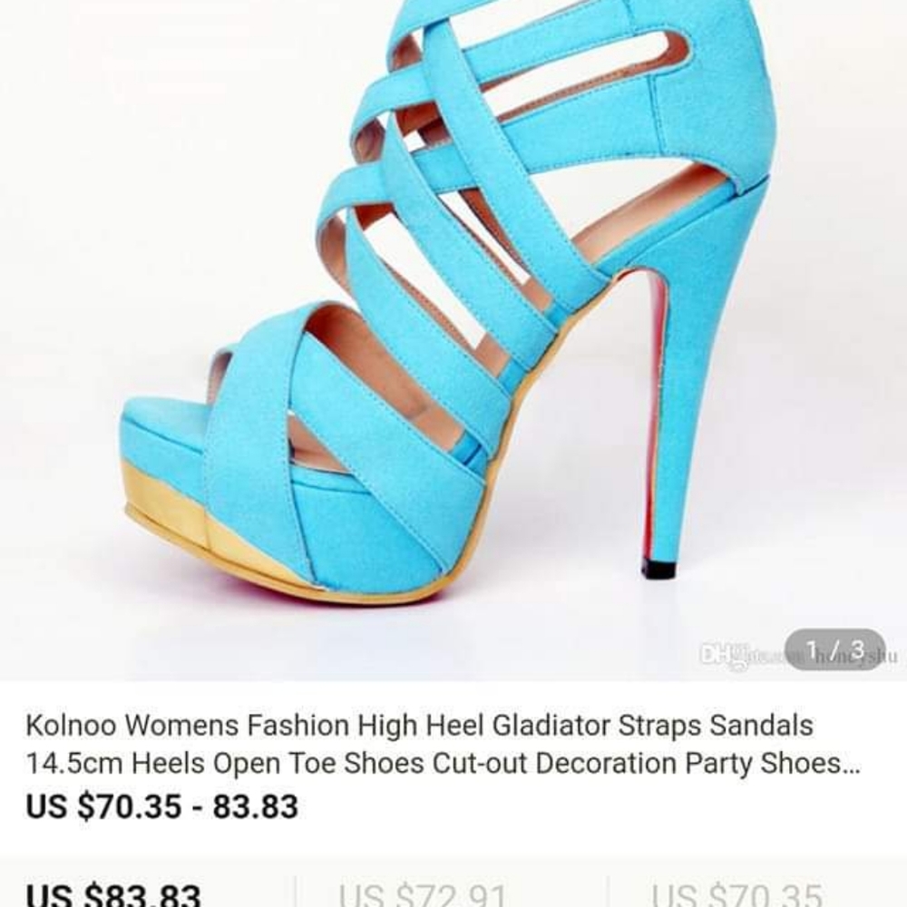 Yuki teal high heels
